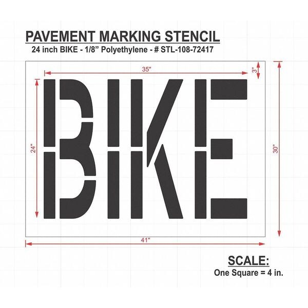 Rae Pavement Stencil, Bike, STL-108-72417 - STL-108-72417