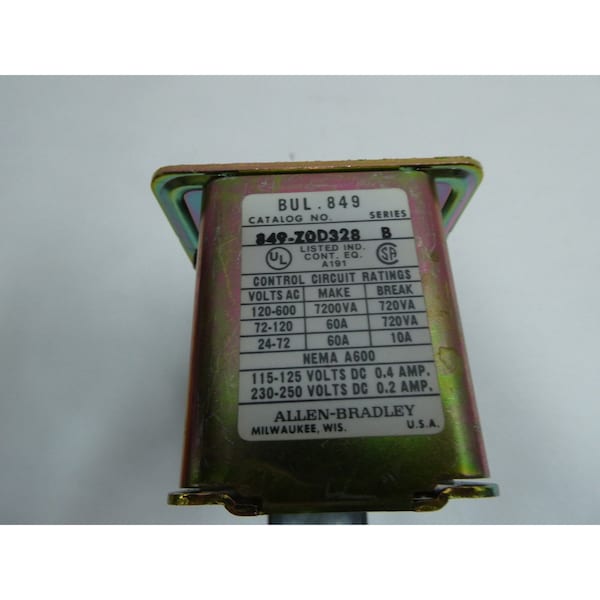 Temporizador neumático de relé 120V-AC Allen Bradley - 849-Z0D328