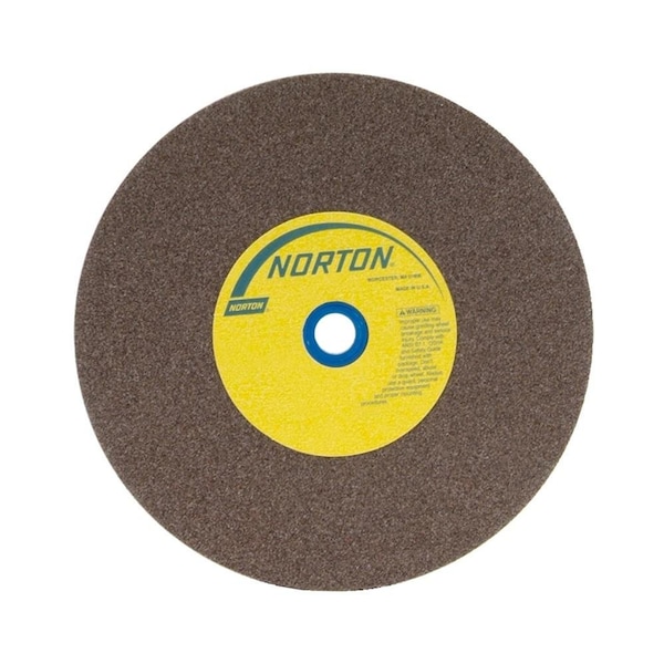 Norton Co Bench & Pedestal Wheel, Standard, Aluminum Oxide, Size: 8 x 1 x 1 Medium, Maximum RPM: 3600 - 076607-88285
