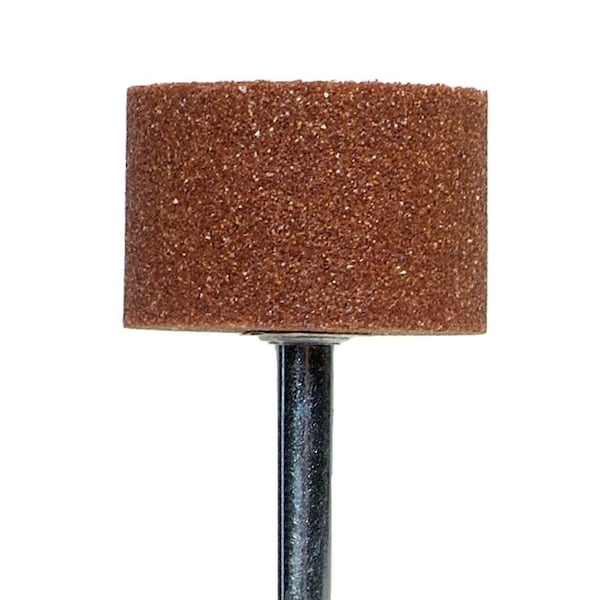 Norton Co Vitrified Mounted Wheel, Diameter 1 1/2 Inches, Shape W237, Spec 38A Medium, Spindle Dia 1/4 Inch - 614636-24587