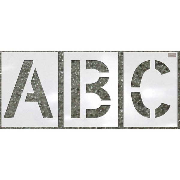C.H. Hanson Stencil, Letter Kit, 29pcs., 4 x 2-3/4 In., 70413 - 70413