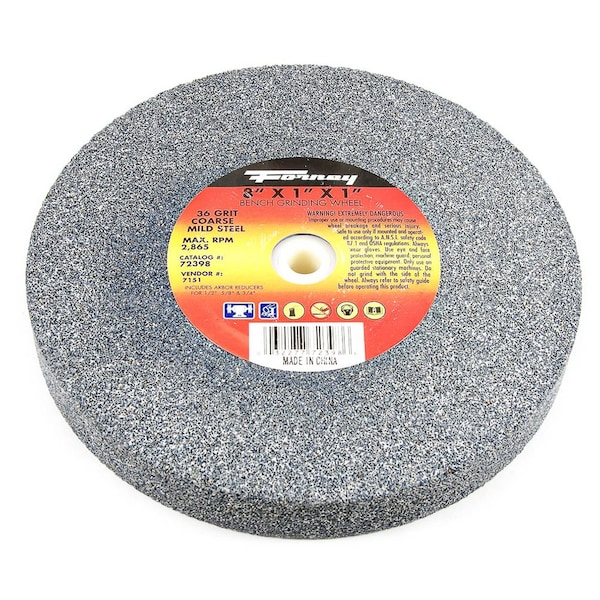 Forney Bench Grinding Wheel, 8 in x 1 in x 1 in - 72398