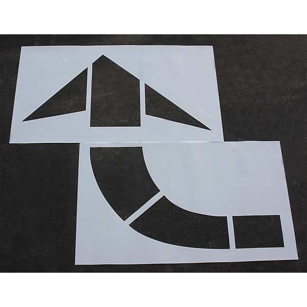 Rae Pavement Stencil, MUTCD Curved Arrow, 1/16 - STL-116-5010
