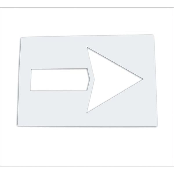 Rae Pavement Stencil, 60 in, Strght Arrow, 1/16 - STL-116-4060