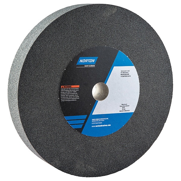 Norton Abrasives Grinding Wheel, 12 in. Dia, SC, 60 G, Green - 66253263359