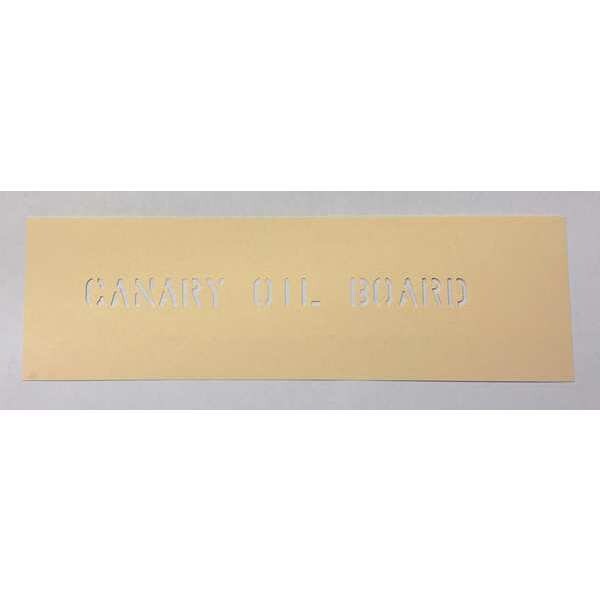 Marsh Oil Stencil Board, Paper, Yellow, 20"L - OBC15-7X20-50