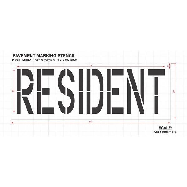 Rae Pavement Stencil, Resident, STL-108-72430 - STL-108-72430