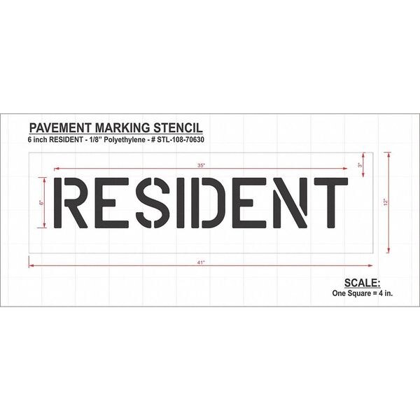 Rae Pavement Stencil, Resident, STL-108-70630 - STL-108-70630