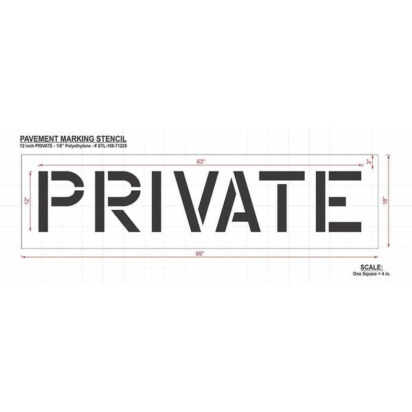 Rae Pavement Stencil, Private, STL-108-71229 - STL-108-71229