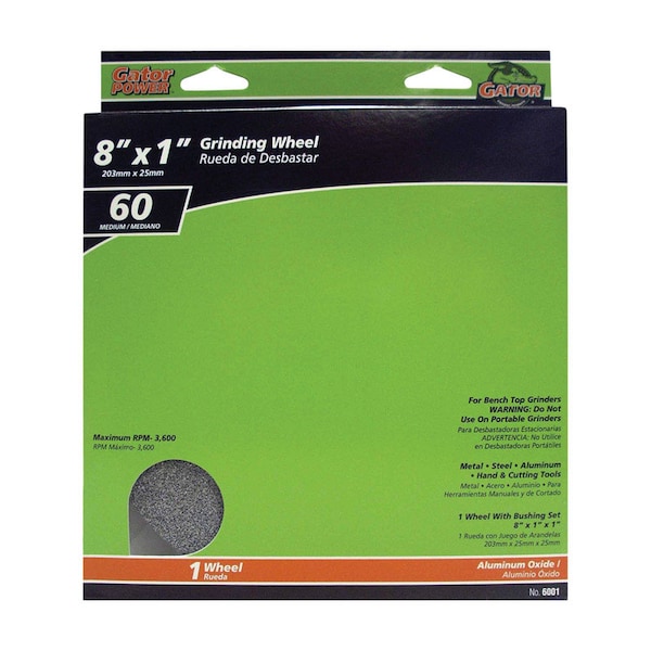 Gator Finishing Gator 8 in. D X 1 in. Grinding Wheel - 6001