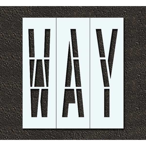 Rae Pavement Stencil, Way, 48 in - STL-116-74810