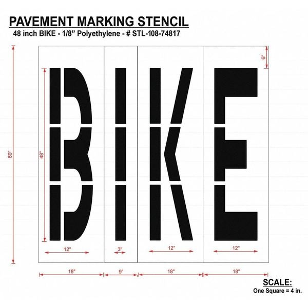 Rae Pavement Stencil, Bike, STL-108-74817 - STL-108-74817