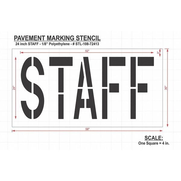 Rae Pavement Stencil, Staff, STL-108-72413 - STL-108-72413
