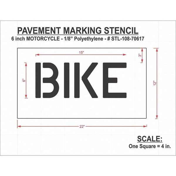 Rae Pavement Stencil, Bike, STL-108-70617 - STL-108-70617