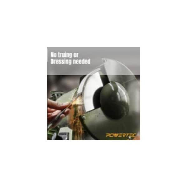 Powertec CBN Grinding Wheel 8'' x 1'', 320 Grit, 5/8'' Arbor Bench Grinder Wheels - 15701N