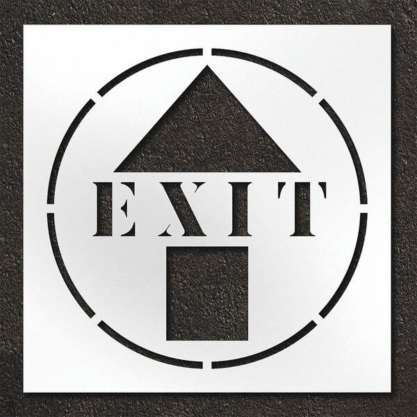 Rae Pavement Stencil, Exit With Arrow, STL-108-14805 - STL-108-14805