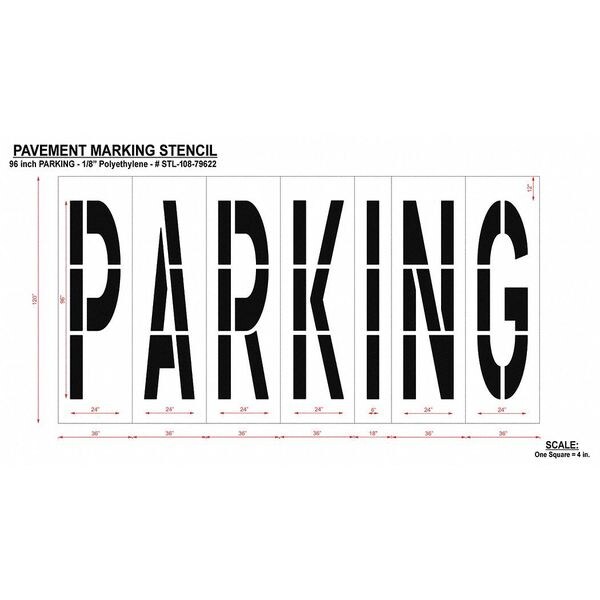 Rae Pavement Stencil, Parking, STL-108-79622 - STL-108-79622
