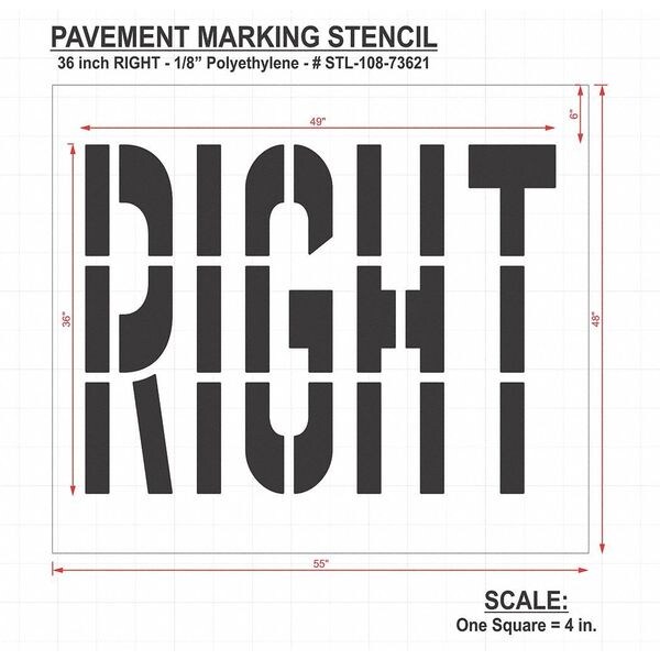 Rae Pavement Stencil, Right, STL-108-73621 - STL-108-73621