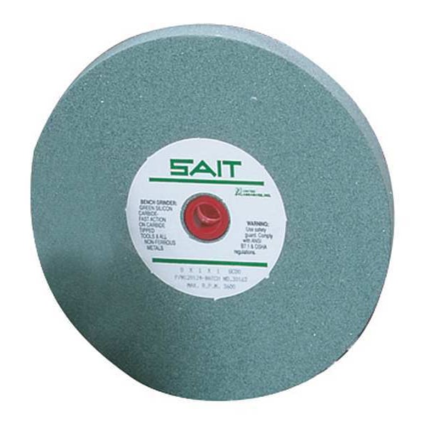 United Abrasives/Sait SAIT 28025 Aluminum Oxide Bench Wheel  (Grade A80X) 8" x 1" x 1", 1-Pack - 28025