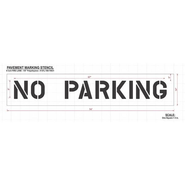 Rae Pavement Stencil, No Parking, STL-108-70832 - STL-108-70832
