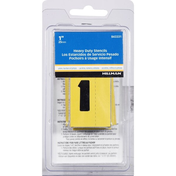 Hillman HILLMAN 1 in. Card Stock Block Letter & Number Stencil Pack 1 Inch Stencil Set 47 pk - 843331