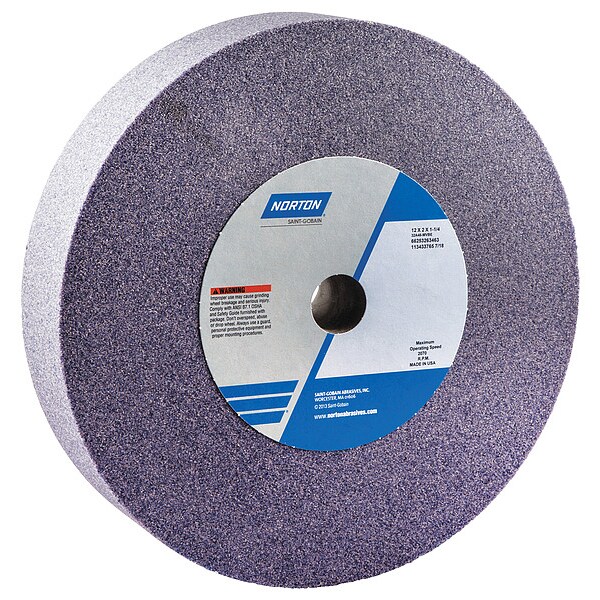 Norton Abrasives Grinding Wheel, T1, 12x2x1-1/4, AO, 46G, Med - 66253263463