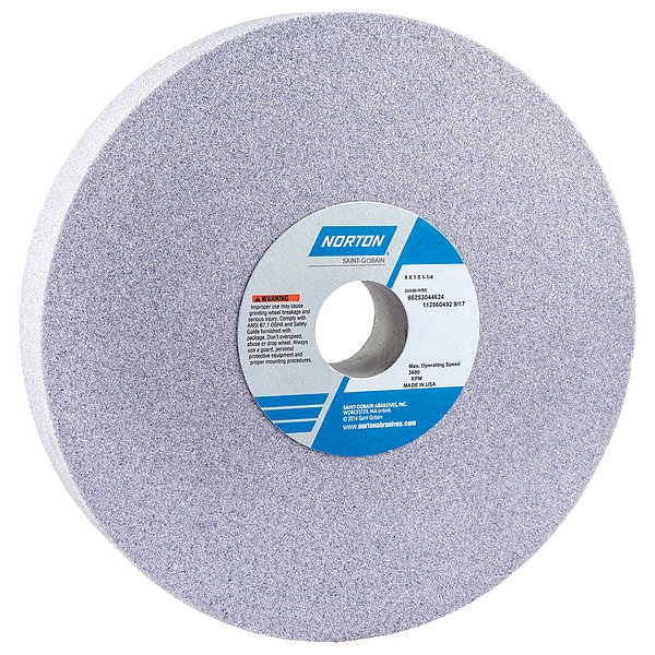 Norton Abrasives Grinding Wheel, T1, 8x1x1-1/4, AO, 60G, PK5 - 66253044624
