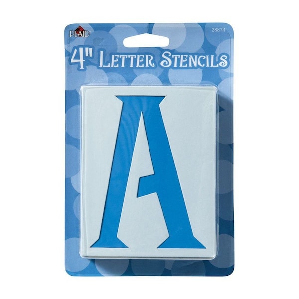 Plaid Plaid 4 in. Card Stock Letters Stencil 48 pk - 28874
