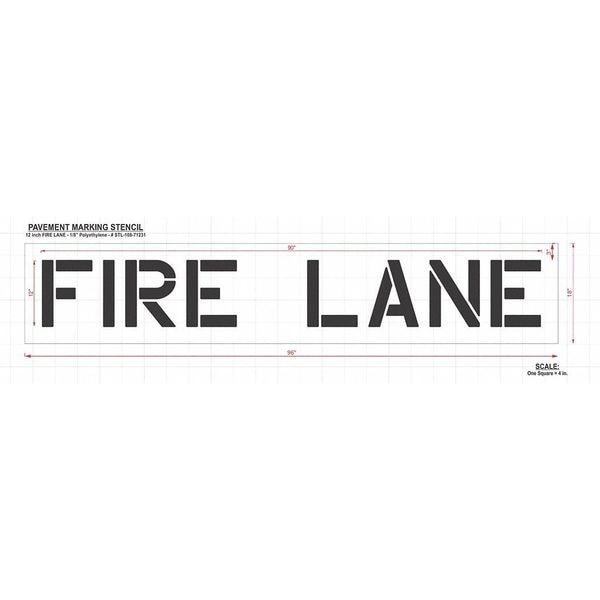 Rae Pavement Stencil, Fire Lane, STL-108-71231 - STL-108-71231