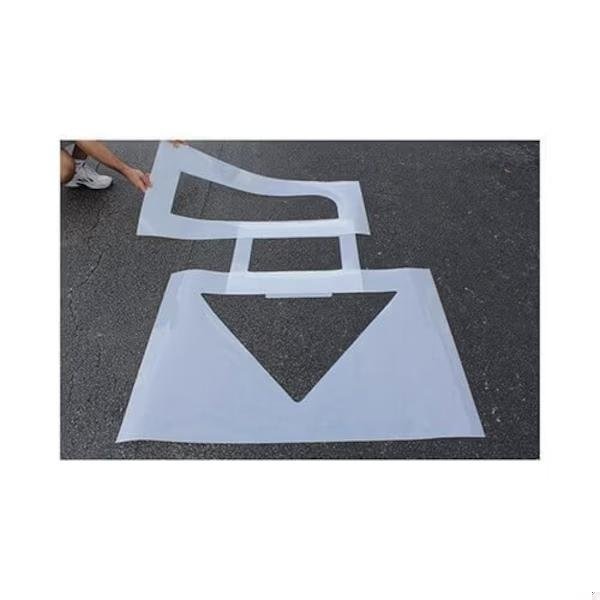 Accuform Message and Symbol Stencil, 34in Straight, 48in Turn Overall Height, 42in Straight, 48in Turn Ov - FMS252