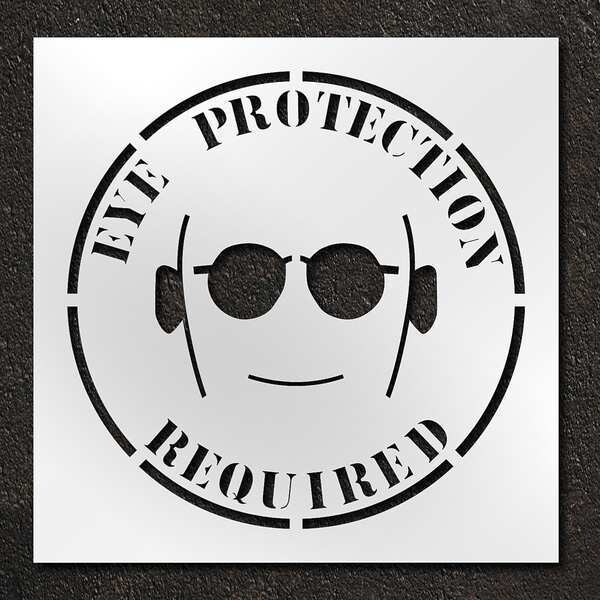 Rae Stencil, Eye Protection Required, 42 in - STL-116-14809