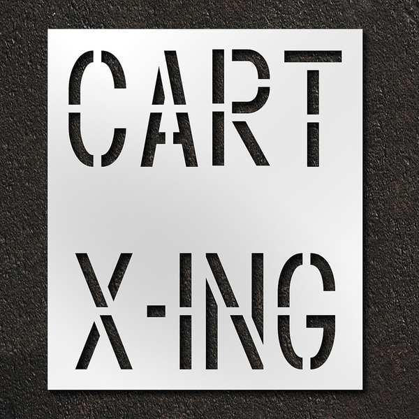 Rae Golf Course Stencil, Cart X-ing, 49 in - STL-116-75603