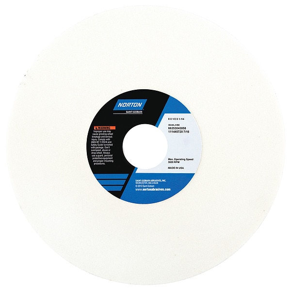 Norton Abrasives Grinding Wheel, T1, 8x1/2x1.25, AO, 60G, PK5 - 66253043861
