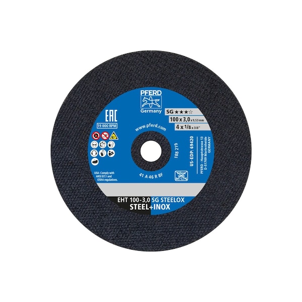Pferd Die Grinder Wheel, 24 Grit, 4" x 1/8 - 69420