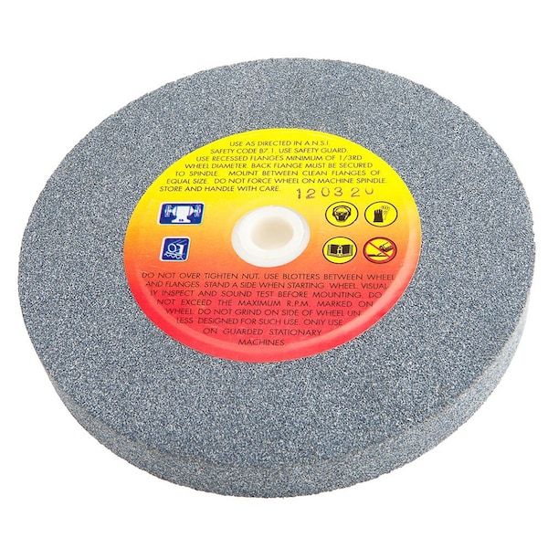 Forney Bench Grinding Wheel, 6 in x 3/4 in x 1 in - 72400