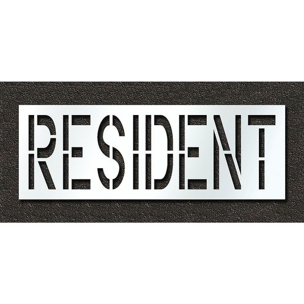 Rae Pavement Stencil, Resident, 24 in - STL-116-72430