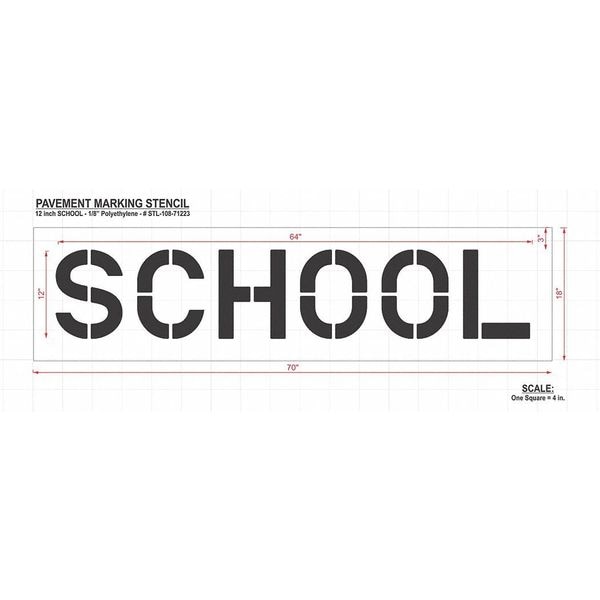 Rae Pavement Stencil, School, STL-108-71223 - STL-108-71223
