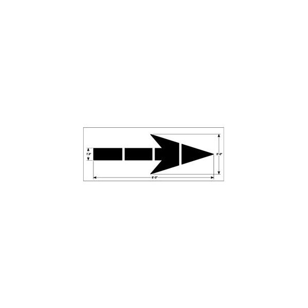Newstripe. Newstripe 6' Federal Straight Arrow Stencil, 1/8in Thick, PolyTough, Plastic, White - 10003120