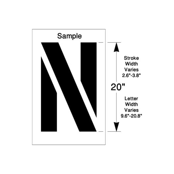 Newstripe Newstripe 20" Individual Letters & Numbers, 1/8" Thick, PolyTough, Plastic, White - 10000653