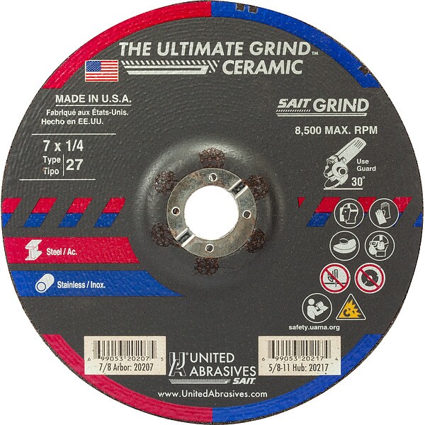 United Abrasives/Sait Abrasive Grinding Wheel - 20207