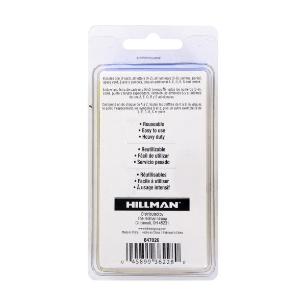 Hillman Hillman Group 847026 2 in. Oil Board Stencil Pack Letters & Numbers - 847026