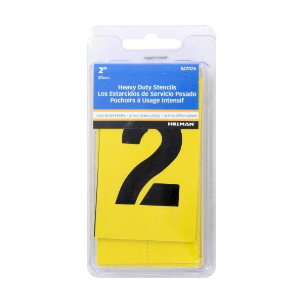 Hillman Hillman Group 847026 2 in. Oil Board Stencil Pack Letters & Numbers - 847026
