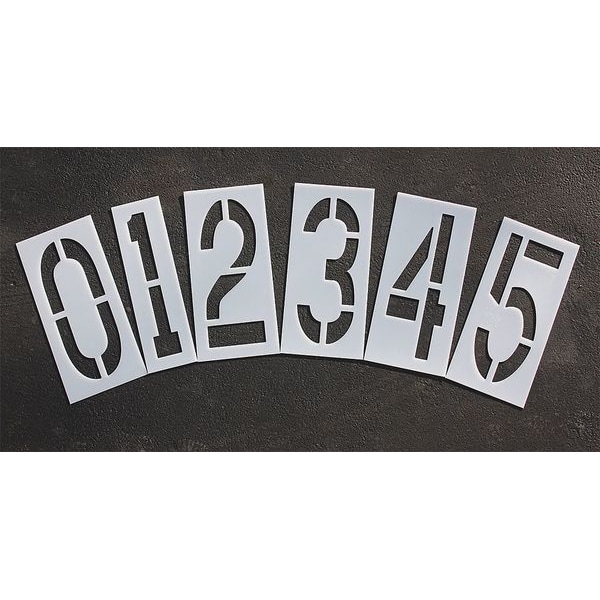 Rae Pavement Stencil, 18 in, Number Kit, 1/16 - STL-116-8180