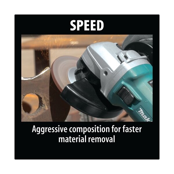 Makita Makita INOX Grinding Wheel, 36 Grit, Type 27, 6in Dia x 1/4inT x 7/8in Cntr Hole Dia, 25/Pk - A-95978-25