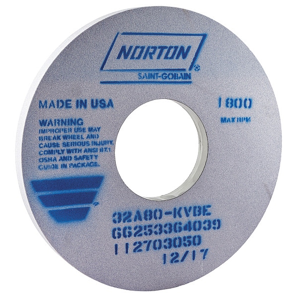 Norton Abrasives Grinding Wheel, T1, 14x1x5, AO, 80G, Med, Prpl - 66253364039