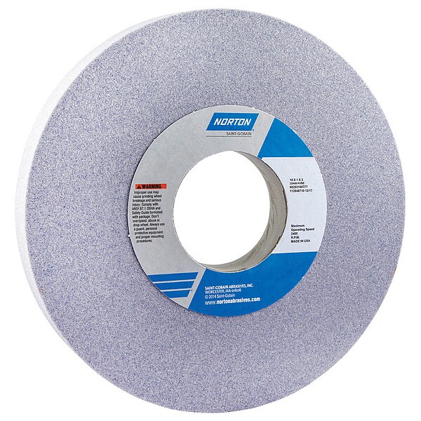 Norton Abrasives Grinding Wheel, T1, 10x1x3, AO, 60G, Med, Prpl - 66253160777