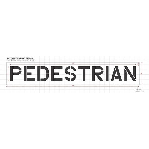 Rae Pavement Stencil, Pedestrian, STL-108-71225 - STL-108-71225