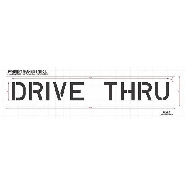 Rae Pavement Stencil, Drive Thru, STL-108-71036 - STL-108-71036