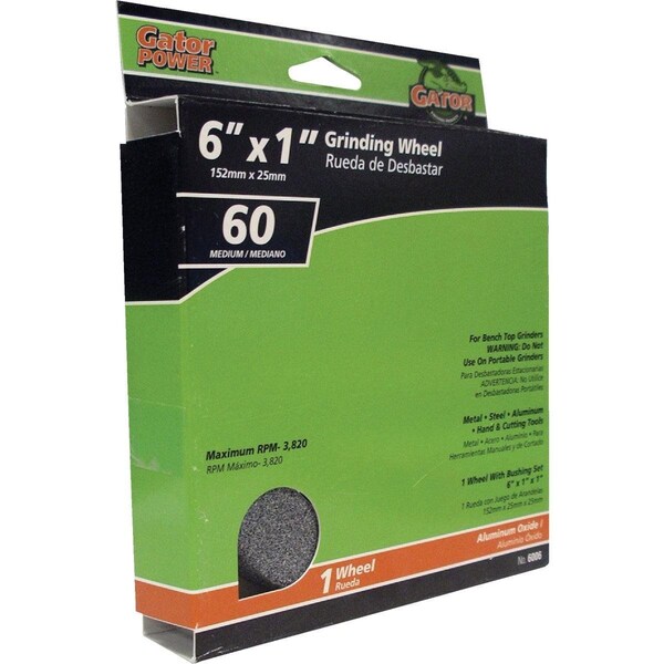 Gator Finishing Blade 6 In. 1 In. Adjustable - 1in. , 3/4in. , 5/8in. , 1/2in. Bench Grinding Wheel - 6006GA