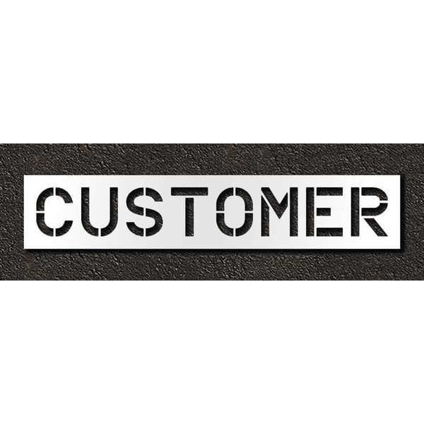 Rae Pavement Stencil, Customer, 12 in - STL-116-71214
